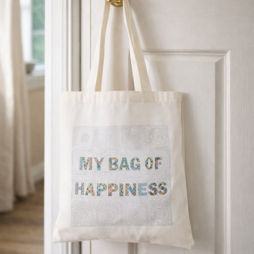 Calico Tote Bag: My Bag of Happiness - Image 2