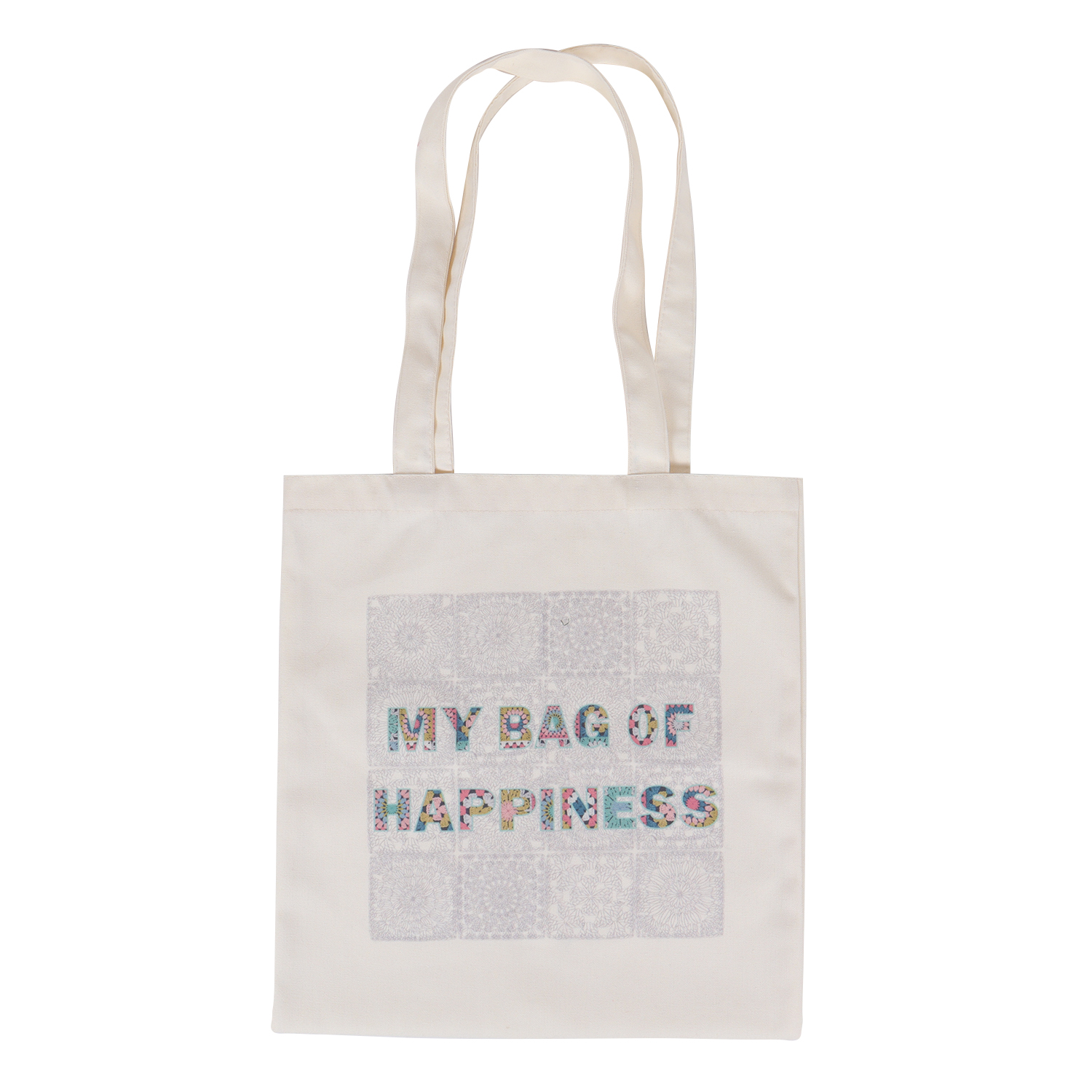 Calico Tote Bag: My Bag of Happiness